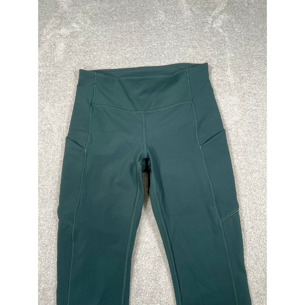 Lululemon Speed Up Crop 21" Dark Forest Green Luxtreme Running Leggings Size 4 - Picture 11 of 12
